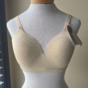 Cream Seamless Full Coverage Bra